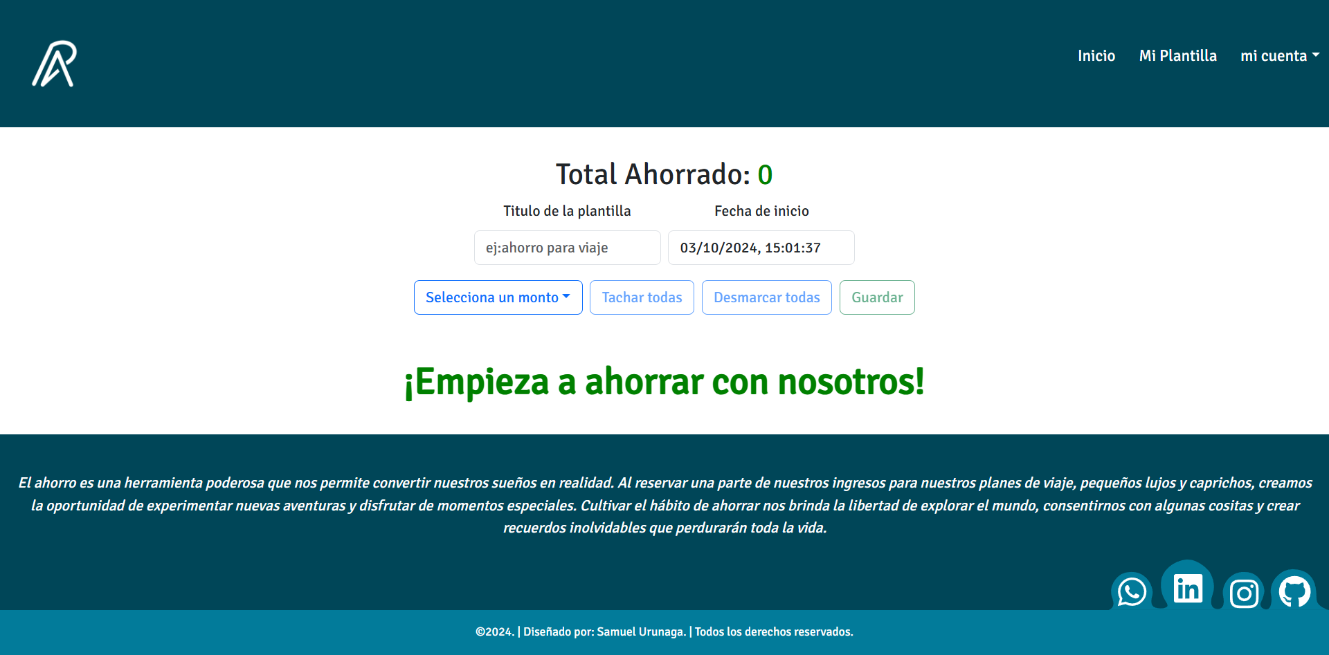 Planes de Ahorro - Dashboard principal